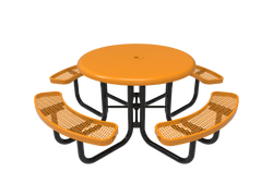 MyTcoat MYT-TRS46 46″ Round Solid Top Portable Picnic Table (78"W x 78"D x 30"H)