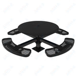 MyTcoat MYT - TRS46 - 12 46″ Round Solid Top Pedestal Picnic Table With Inground Mount (30