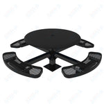 MyTcoat MYT - TRS46 - 12 46″ Round Solid Top Pedestal Picnic Table With Inground Mount (30