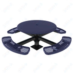 MyTcoat MYT - TRS46 - 12 46″ Round Solid Top Pedestal Picnic Table With Inground Mount (30