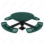 MyTcoat MYT - TRS46 - 12 46″ Round Solid Top Pedestal Picnic Table With Inground Mount (30