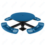 MyTcoat MYT - TRS46 - 12 46″ Round Solid Top Pedestal Picnic Table With Inground Mount (30
