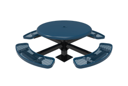 MyTcoat MYT-TRS46-13 46″ Round Solid Top Pedestal Picnic Table With Surface Mount (30"H)
