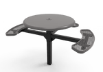 MyTcoat MYT-TRS46-14-003 46″ Round Solid Top Pedestal Picnic Table with Inground Mount, 3 Seat and ADA Accessible (30