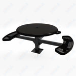 MyTcoat MYT - TRS46 - 15 - 003 46″ Round Solid Top Pedestal Picnic Table with Surface Mount, 3 Seat and ADA Accessible (30