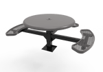 MyTcoat MYT-TRS46-15-003 46″ Round Solid Top Pedestal Picnic Table with Surface Mount, 3 Seat and ADA Accessible (30