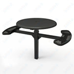 MyTcoat MYT - TRS46 - 16 - 002 46″ Round Solid Top Pedestal Picnic Table with Inground Mount, 2 Seat and Alternate ADA Accessible (30