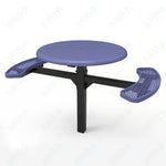MyTcoat MYT - TRS46 - 16 - 002 46″ Round Solid Top Pedestal Picnic Table with Inground Mount, 2 Seat and Alternate ADA Accessible (30