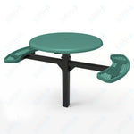 MyTcoat MYT - TRS46 - 16 - 002 46″ Round Solid Top Pedestal Picnic Table with Inground Mount, 2 Seat and Alternate ADA Accessible (30