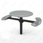 MyTcoat MYT - TRS46 - 16 - 002 46″ Round Solid Top Pedestal Picnic Table with Inground Mount, 2 Seat and Alternate ADA Accessible (30