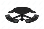 MyTcoat MYT - TRS46 - 12 46″ Round Solid Top Pedestal Picnic Table With Inground Mount (30