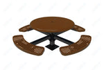 MyTcoat MYT - TRS46 - 12 46″ Round Solid Top Pedestal Picnic Table With Inground Mount (30