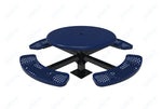 MyTcoat MYT - TRS46 - 12 46″ Round Solid Top Pedestal Picnic Table With Inground Mount (30