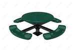 MyTcoat MYT - TRS46 - 12 46″ Round Solid Top Pedestal Picnic Table With Inground Mount (30