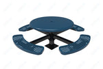 MyTcoat MYT - TRS46 - 12 46″ Round Solid Top Pedestal Picnic Table With Inground Mount (30