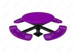 MyTcoat MYT - TRS46 - 12 46″ Round Solid Top Pedestal Picnic Table With Inground Mount (30