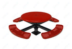 MyTcoat MYT - TRS46 - 12 46″ Round Solid Top Pedestal Picnic Table With Inground Mount (30