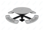 MyTcoat MYT - TRS46 - 12 46″ Round Solid Top Pedestal Picnic Table With Inground Mount (30