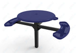 MyTcoat MYT - TRS46 - 14 - 003 46″ Round Solid Top Pedestal Picnic Table with Inground Mount, 3 Seat and ADA Accessible (30