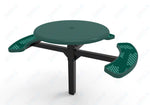 MyTcoat MYT - TRS46 - 14 - 003 46″ Round Solid Top Pedestal Picnic Table with Inground Mount, 3 Seat and ADA Accessible (30