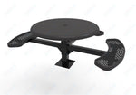 MyTcoat MYT - TRS46 - 15 - 003 46″ Round Solid Top Pedestal Picnic Table with Surface Mount, 3 Seat and ADA Accessible (30