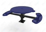 MyTcoat MYT - TRS46 - 15 - 003 46″ Round Solid Top Pedestal Picnic Table with Surface Mount, 3 Seat and ADA Accessible (30