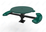 MyTcoat MYT - TRS46 - 15 - 003 46″ Round Solid Top Pedestal Picnic Table with Surface Mount, 3 Seat and ADA Accessible (30