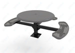 MyTcoat MYT - TRS46 - 15 - 003 46″ Round Solid Top Pedestal Picnic Table with Surface Mount, 3 Seat and ADA Accessible (30
