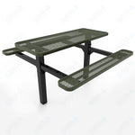 MyTcoat MYT - TRT06 - 08 6′ Rectangular Double Pedestal Picnic Table with Inground Mount (72