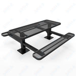 MyTcoat MYT - TRT06 - 09 6′ Rectangular Double Pedestal Picnic Table with Surface Mount (72