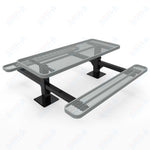 MyTcoat MYT - TRT06 - 09 6′ Rectangular Double Pedestal Picnic Table with Surface Mount (72