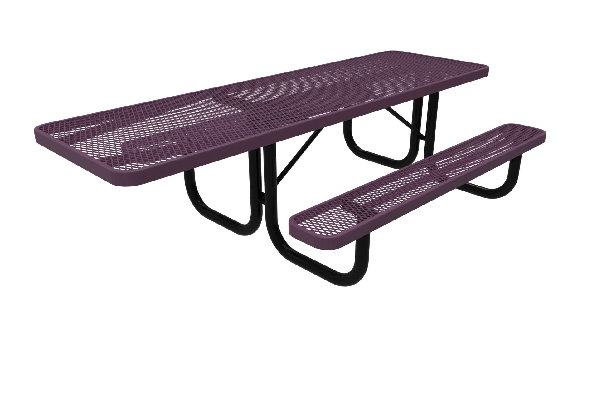 MyTcoat MYT-TRT08-001 8' Rectangular Portable Picnic Table with 2 Benches and ADA Accessible (94"W x 60"D x 30''H) - SchoolOutlet