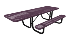 MyTcoat MYT-TRT08-001 8' Rectangular Portable Picnic Table with 2 Benches and ADA Accessible (94"W x 60"D x 30''H)