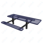 MyTcoat MYT - TRT08 - 08 - 001 8' Rectangular Double Pedestal Picnic Table with Inground Mount and ADA Accessible (96