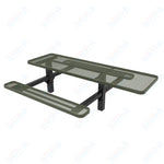 MyTcoat MYT - TRT08 - 08 - 001 8' Rectangular Double Pedestal Picnic Table with Inground Mount and ADA Accessible (96