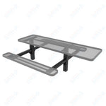 MyTcoat MYT - TRT08 - 08 - 001 8' Rectangular Double Pedestal Picnic Table with Inground Mount and ADA Accessible (96