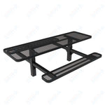MyTcoat MYT - TRT08 - 08 - 002 8' Rectangular Double Pedestal Picnic Table with Inground Mount and Alternate ADA Accessible (96