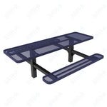MyTcoat MYT - TRT08 - 08 - 002 8' Rectangular Double Pedestal Picnic Table with Inground Mount and Alternate ADA Accessible (96