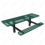 MyTcoat MYT - TRT08 - 08 - 002 8' Rectangular Double Pedestal Picnic Table with Inground Mount and Alternate ADA Accessible (96