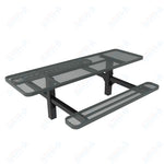 MyTcoat MYT - TRT08 - 08 - 002 8' Rectangular Double Pedestal Picnic Table with Inground Mount and Alternate ADA Accessible (96