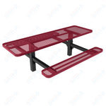 MyTcoat MYT - TRT08 - 08 8′ Rectangular Double Pedestal Picnic Table with Inground Mount (96