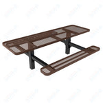 MyTcoat MYT - TRT08 - 08 8′ Rectangular Double Pedestal Picnic Table with Inground Mount (96