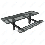MyTcoat MYT - TRT08 - 08 8′ Rectangular Double Pedestal Picnic Table with Inground Mount (96