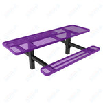MyTcoat MYT - TRT08 - 08 8′ Rectangular Double Pedestal Picnic Table with Inground Mount (96