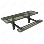 MyTcoat MYT - TRT08 - 08 8′ Rectangular Double Pedestal Picnic Table with Inground Mount (96