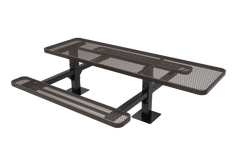 MyTcoat MYT-TRT08-09-001 8' Rectangular Double Pedestal Picnic Table with Surface Mount and ADA Accessible (96"W x 75.5"D x 30"H)