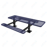 MyTcoat MYT - TRT08 - 09 - 001 8' Rectangular Double Pedestal Picnic Table with Surface Mount and ADA Accessible (96