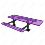 MyTcoat MYT - TRT08 - 09 - 001 8' Rectangular Double Pedestal Picnic Table with Surface Mount and ADA Accessible (96