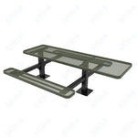 MyTcoat MYT - TRT08 - 09 - 001 8' Rectangular Double Pedestal Picnic Table with Surface Mount and ADA Accessible (96