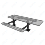 MyTcoat MYT - TRT08 - 09 - 001 8' Rectangular Double Pedestal Picnic Table with Surface Mount and ADA Accessible (96